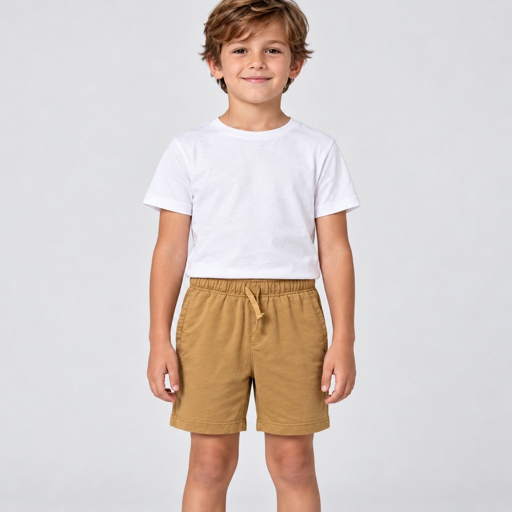 Tommy Bahama Boys Tan Khaki Knit French Terry Shorts Size Medium 7 8